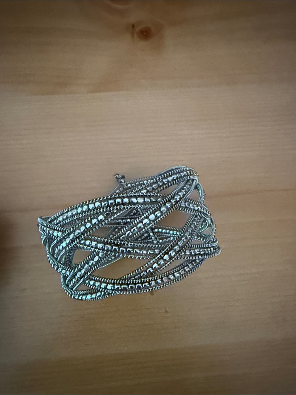 Sterling Silver Multi-Strand Braided Bracelet - Silver